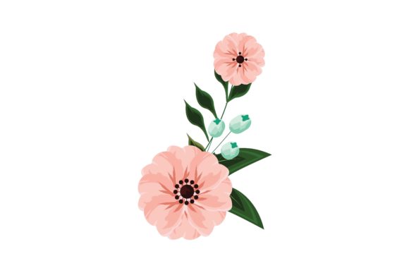 Blue Pink Floral Flower Illustration Review