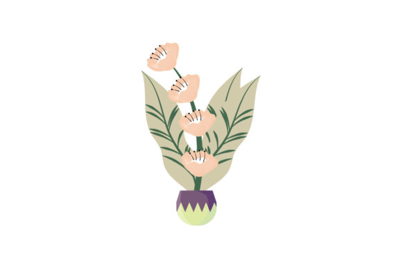 Boho Color Floral Plant Illustration for Branding and Packaging