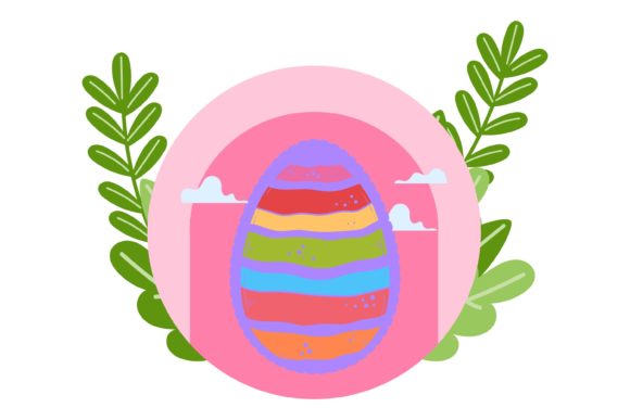 Easter Egg Pink Decor Floral Graphics and Illustrations Review