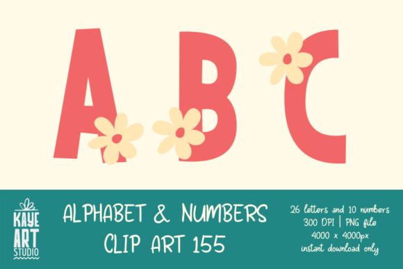 Floral Alphabet Sublimation 155 - A Versatile Graphics Asset for Branding