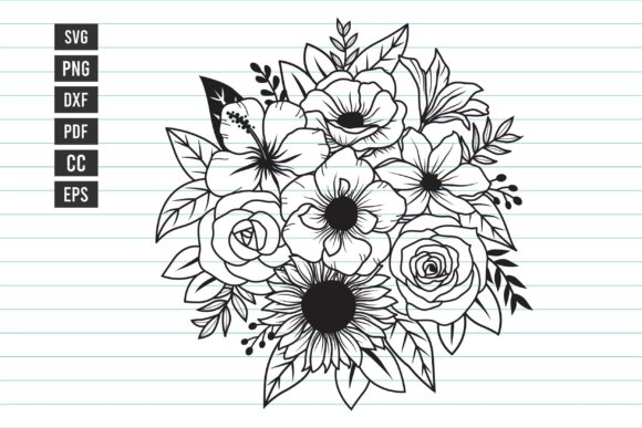 Floral Bouquet SVG Graphics for Creative Projects