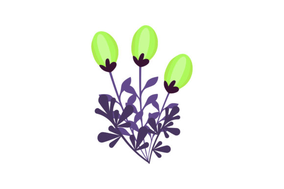 Floral Bud Graphic for Crafting and Illustrations
