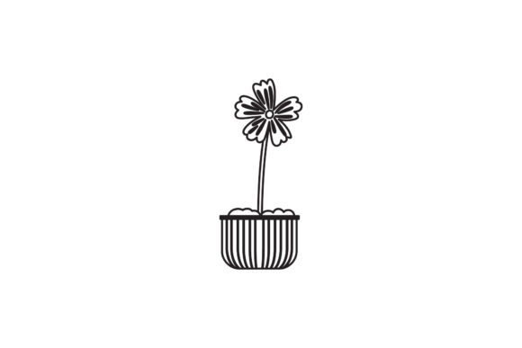 Floral Flower Illustrations Line Style Graphics Freebies