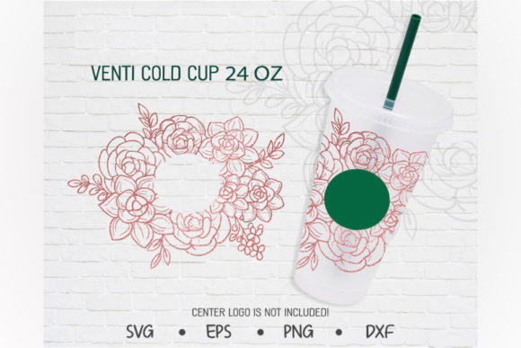 Floral Set Venti Cold Cup 24 Oz Graphic Design Asset Review