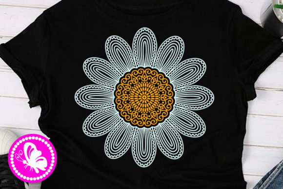 Mandala Chamomile Flower Floral Daisy Graphics and Illustrations