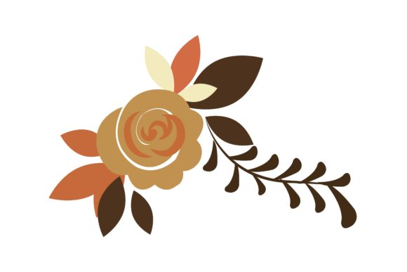 Orange Floral Flower Illustration Vector for Branding and Packaging
