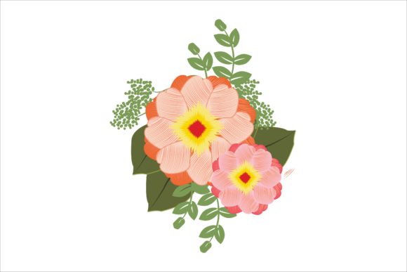 Peach Floral Ornament Leaf Flower Vector – A Versatile Graphic for Bloggers and Publishers