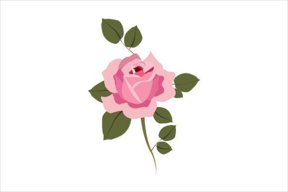 Pink Rose Ornament Floral Flower Vector Graphics