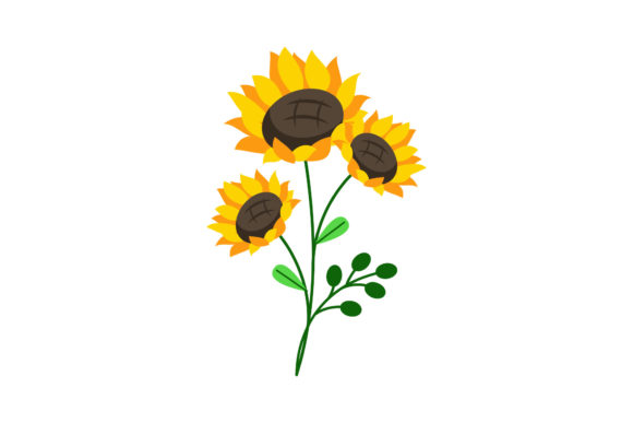 Sunflowers Floral Graphics and Illustrations for Content Publishing