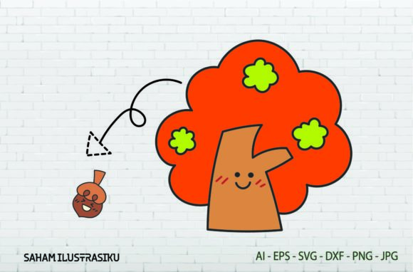 Tree Svg Kawaii - Floral Graphics and Illustrations Review