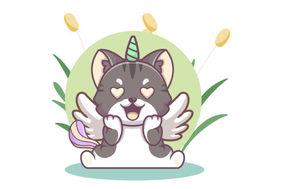 Unicorn Funny Cat Vector Floral Graphics Freebies Review