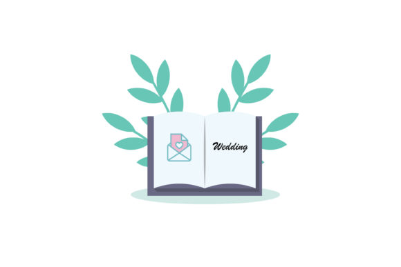 Wedding Album Book Red Floral